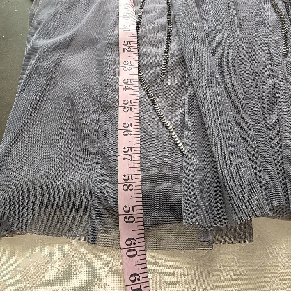Adrianna Papell Art Deco Sequin Gown Silver Grey Prom Formal Size 16 - Picture 12 of 14